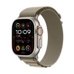 Apple Watch Ultra 2 GPS + Cellular, 49mm Titanium Case with Olive Alpine Loop - Small