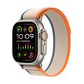 Apple Watch Ultra 2 GPS + Cellular, 49mm Titanium Case with Orange/Beige Trail Loop - S/M