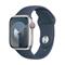 Apple Watch Series 9 GPS + Cellular 41mm Silver Aluminium Case with Storm Blue Sport Band - S/M