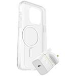 OtterBox iPh 15 ProMax Symmetry Clr MagSafe Prem Glass USB-C Chgr 30W