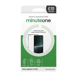 Minute One Case and Screen protector for Sony Xperia 1 VI 5G Black