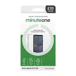 Minute One Case and Screen protector for Sony Xperia 10 VI 5G Black