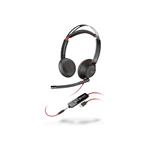 Poly Blackwire 5220 Stereo USB-C Headset + 3.5mm Plug + USB-C