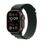Apple Watch Ultra 2 GPS + Cellular 49mm Black Titanium Case with Dark Green Alpine Loop - Medium
