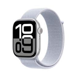 Apple Watch Series 10 GPS + Cellular 46mm Silver Aluminium Case with Blue Cloud Sport Loop