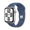 Apple Watch SE GPS 44mm Silver Aluminium Case with Denim Sport Band - S/M