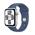 Apple Watch SE GPS 44mm Silver Aluminium Case with Denim Sport Band - M/L
