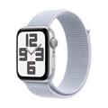 Apple Watch SE GPS 44mm Silver Aluminium Case with Blue Cloud Sport Loop
