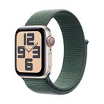 Apple Watch SE GPS + Cellular 40mm Starlight Aluminium Case with Lake Green Sport Loop