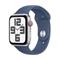 Apple Watch SE GPS + Cellular 44mm Silver Aluminium Case with Denim Sport Band - S/M