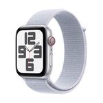 Apple Watch SE GPS + Cellular 44mm Silver Aluminium Case with Blue Cloud Sport Loop