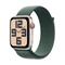 Apple Watch SE GPS + Cellular 44mm Starlight Aluminium Case with Lake Green Sport Loop