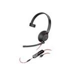 Poly Blackwire 5210 Monaural USB-C Headset +3.5mm Plug +USB-C/A Adapter