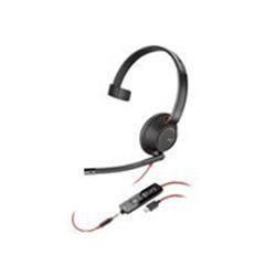 Poly Blackwire 5210 Monaural USB-C Headset +3.5mm Plug +USB-C/A Adapter