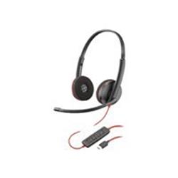 Poly Blackwire 3220 headset - on-ear - wired - USB-C - black