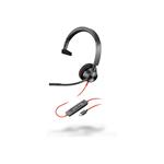 Poly Blackwire 3310 Monaural USB-C Headset + USB-C/A Adapter