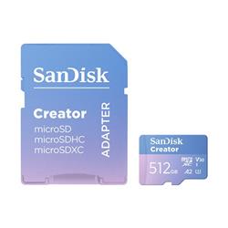 SanDisk Creator - flash memory card - 512 GB - microSDXC UHS-I