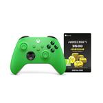 Microsoft Xbox Velocity Green Controller + Minecoins 3500 Bundle