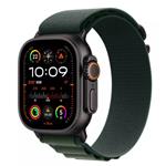 Apple Grade A Watch Ultra 2 Black Titanium with Alpine Loop - Dark Green Medium Band