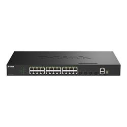 D-Link 28-Port Gigabit Stackable PoE+ Smart Managed Switch with 4 x 10G SFP+ Ports