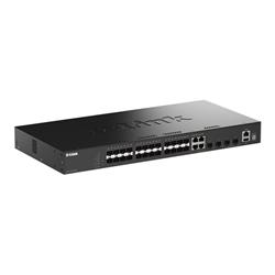 D-Link 28-Port Gigabit SFP Stackable Smart Managed Switch with 4 x Combo and 4 x 10G SFP+ Ports