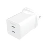 Zagg mophie Essentials Power Adapter 50W Dual USB-C PD White UK