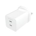 Zagg mophie Essentials Power Adapter 50W Dual USB-C PD White UK