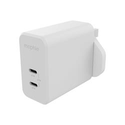 Zagg Wall Adapter USB-C 67W 2-port GaN White UK