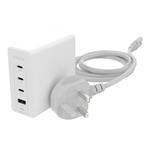 Zagg Wall Adapter USB-C/USB-A 120W 4-port GaN White UK