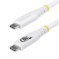 StarTech.com 2m USB-C Cable, USB4 20Gbps - White